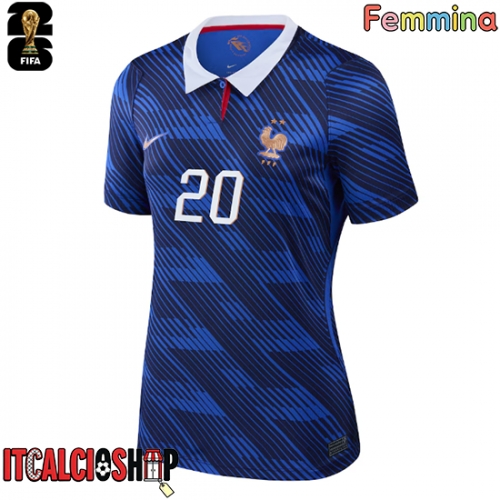 Francia Desire Doue #20 Prima Maglia Femmina Mondiali 2026 Manica Corta